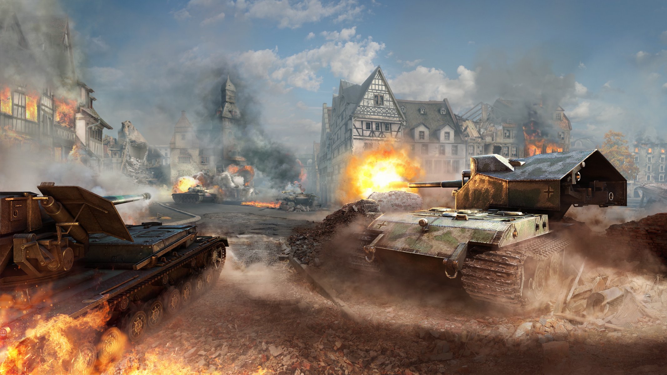 world of tanks wargaming net wot waffenträger auf e 100 alemán pt-acs waffenträger auf pz. iv pt acs antitanque waffenträger camuflaje wg fuego cañón hierro nubes casa llama cielo polvo humo disparo actualización 8.9