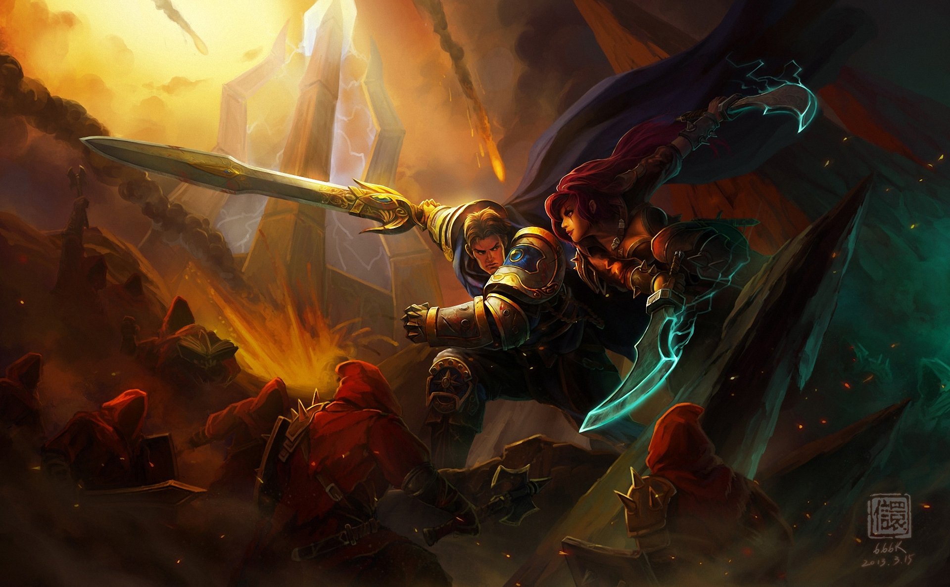 arte kang liu lol league of legends katarina guerriero ragazza battaglia