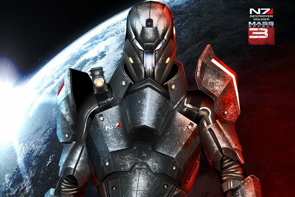 Destructor de mass effect 3 con armadura metálica