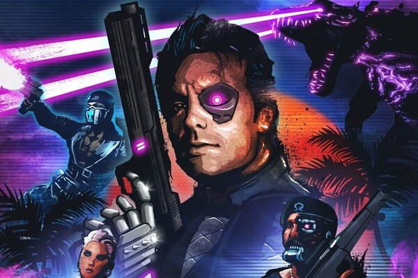 Cyborg z bronią z far cry 3: Blood dragon