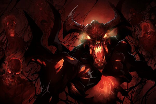 Schreckliches Monster nevermore aus dem Spiel Dota zwei