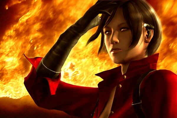 Juego de Ada Wong con efectos coloridos