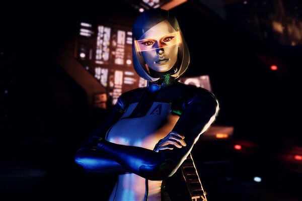 Симпатичный андроид из mass effect