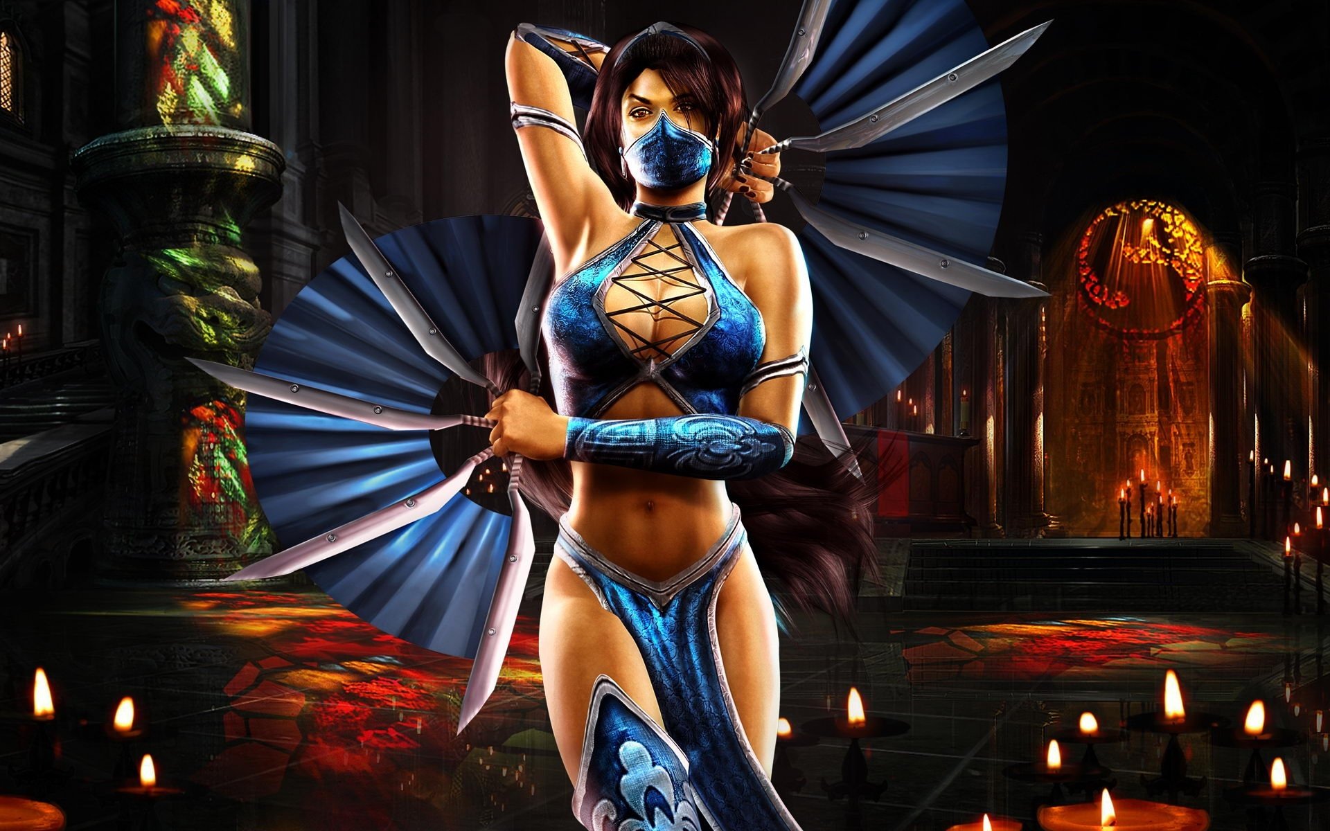 princess kitana sexy mortal kombat mortal kombat mortal kombat fan blade candle