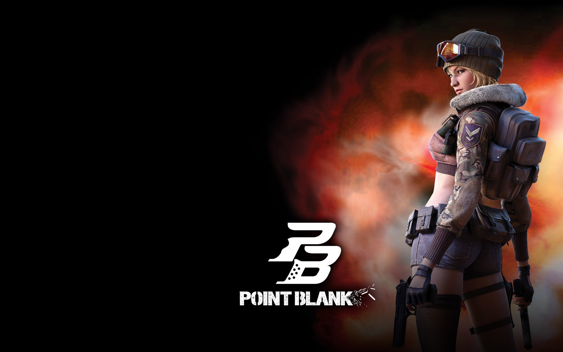 point blank mädchen kanonen dunkler hintergrund