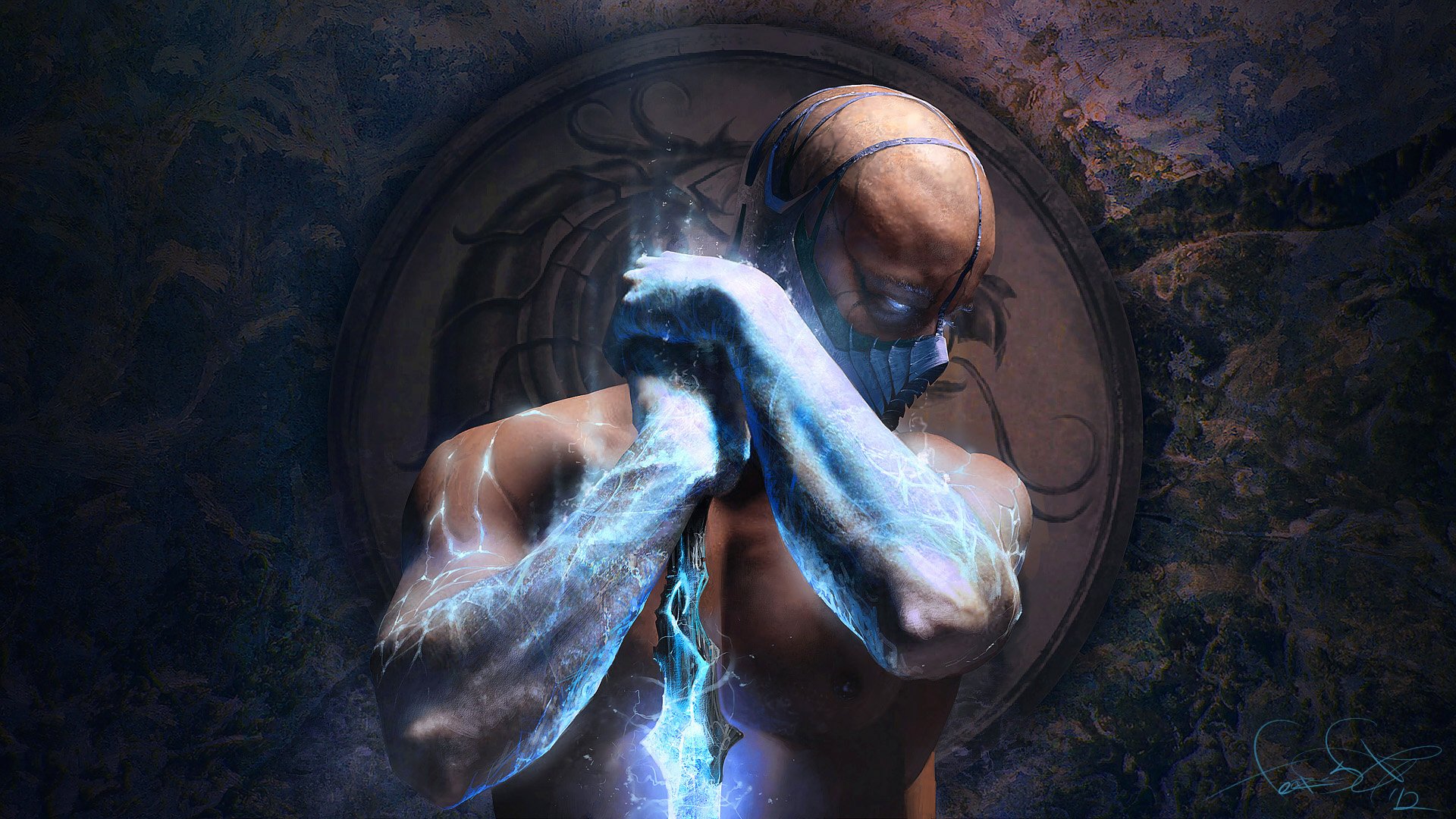 ub-zero mortal kombat hombre crack máscara arma