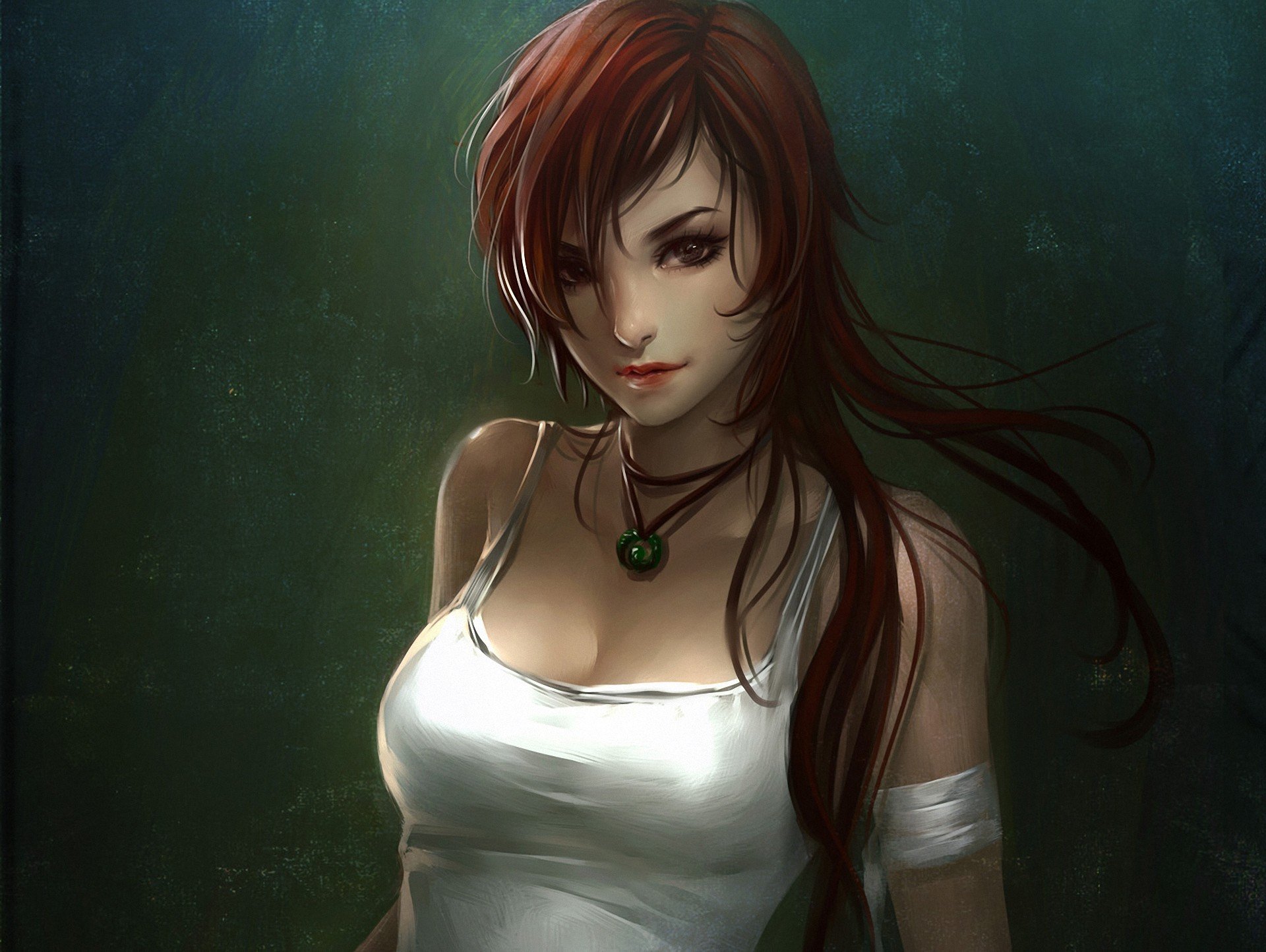 art tomb raider lara croft girl pendant hair view