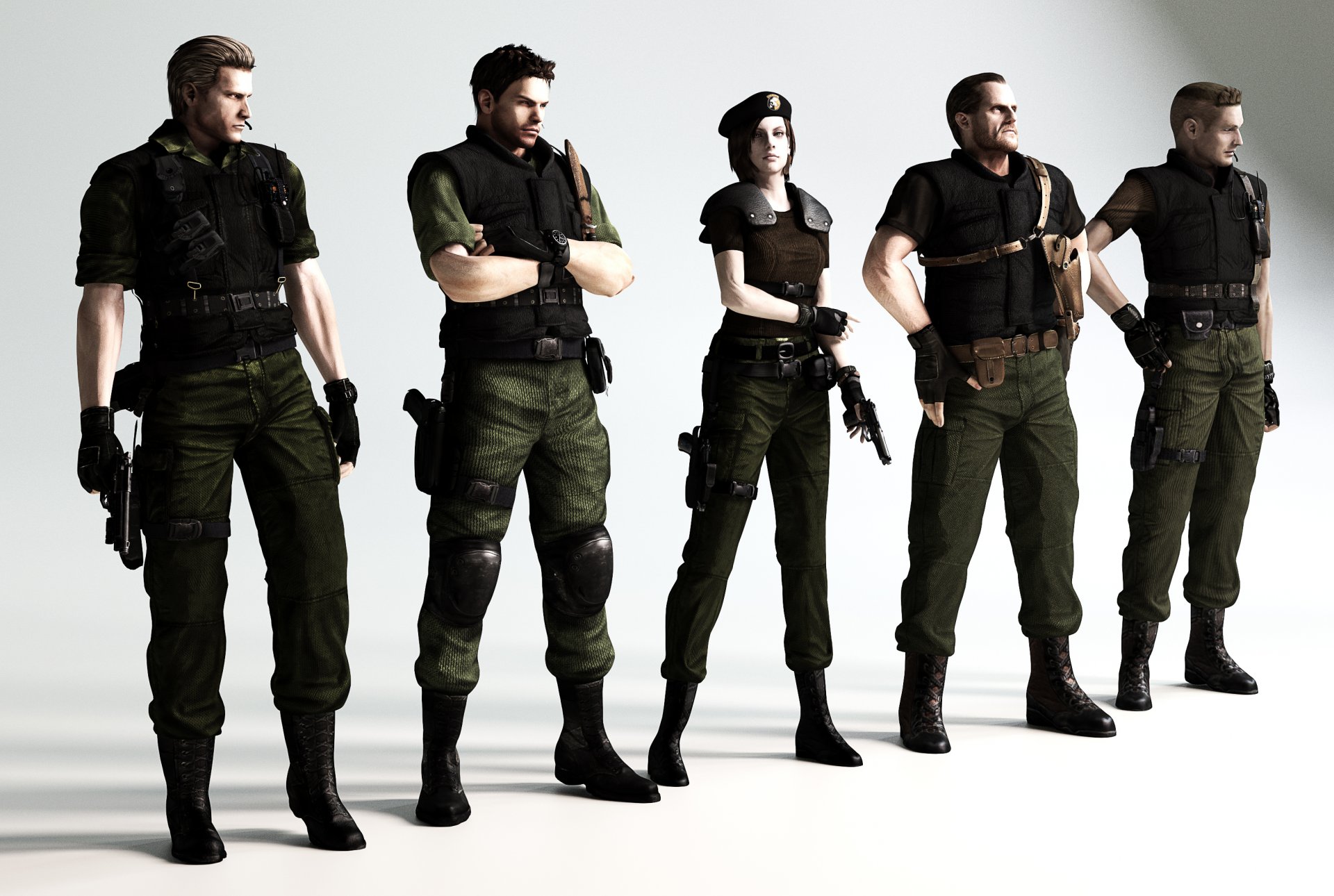 resident evil chris redfield biologicznie niebezpieczne fan sztuka albert wesker jill valentine richard aiken barry burton