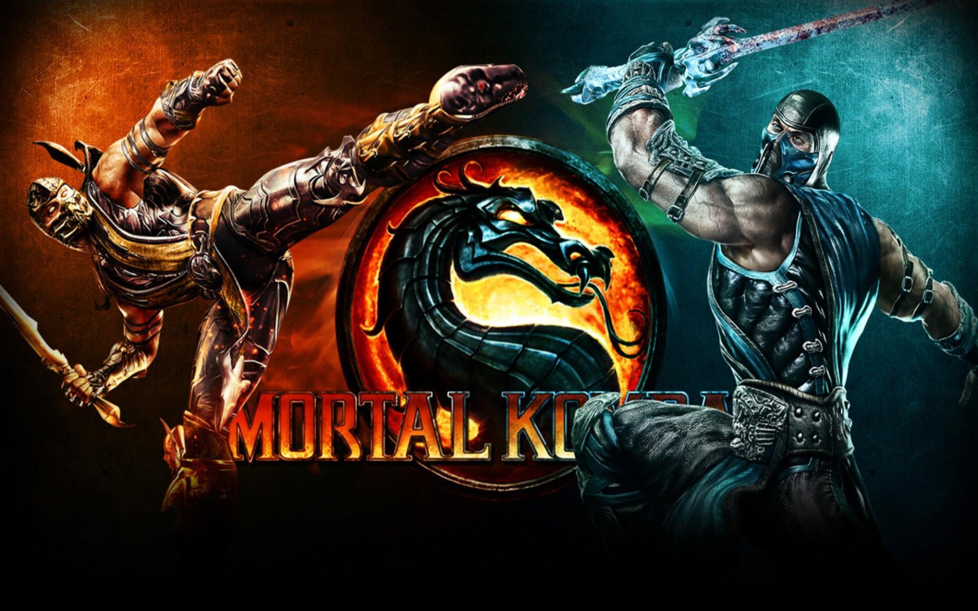 mortal combat sub-zero calcio spada 2x fiamma fuoco lotta avversari contro nemici eterni versus rissa scorpione sub zero mortal kombat mk stecca calcio spada due pezzi fuoco calore delle passioni tempesta di emozioni muscoli braccia forti combattimento mortale vieni o