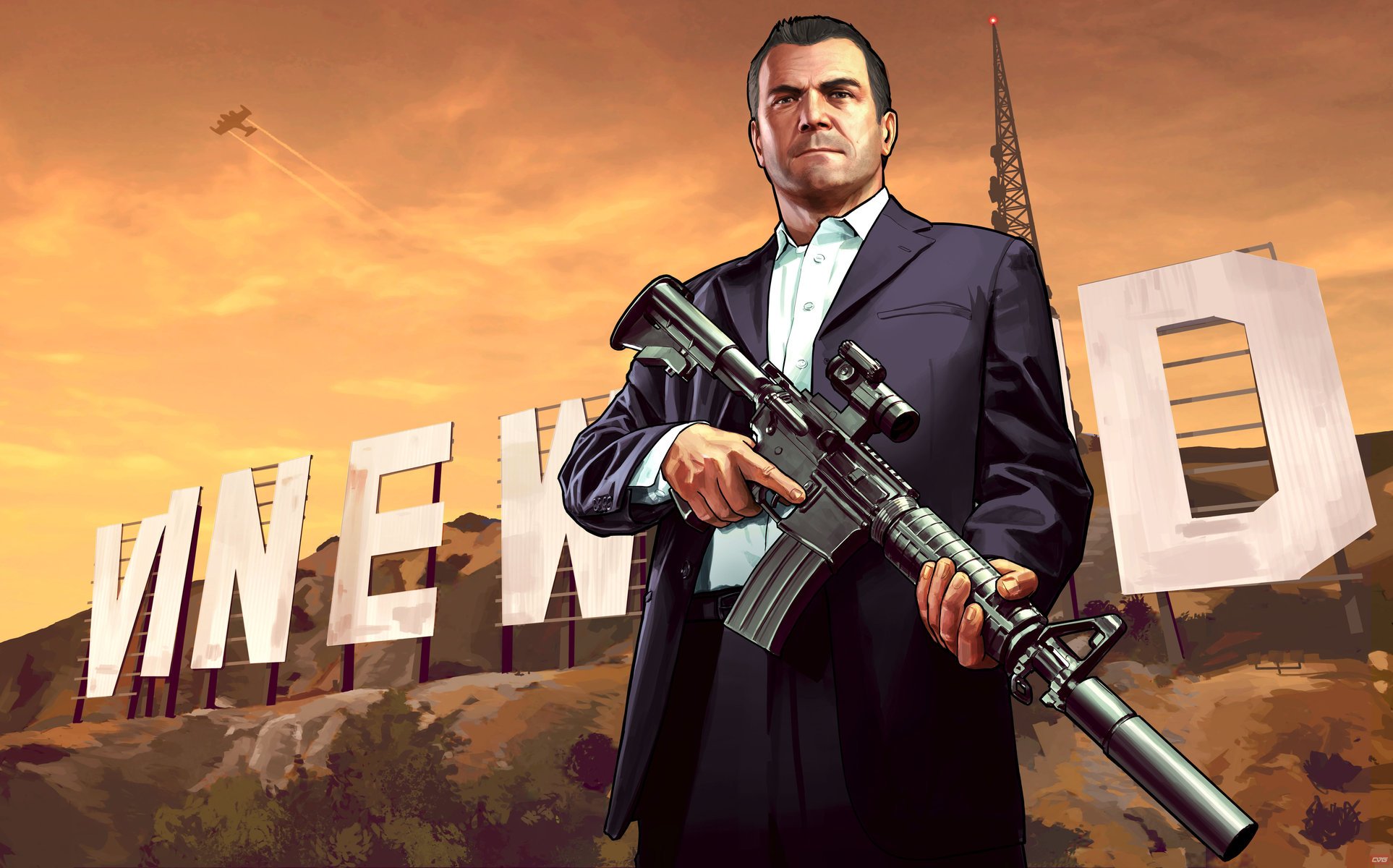 grand theft auto v gta 5 gta v vinewood los santos automat człowiek samolot