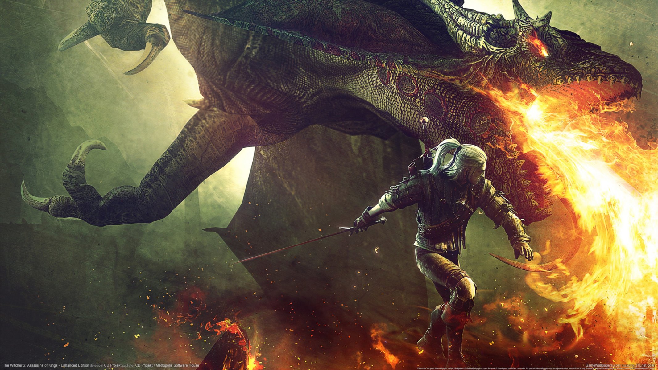 the witcher 2 asesinos de reyes the witcher 2 edición ampliada geralt dragón