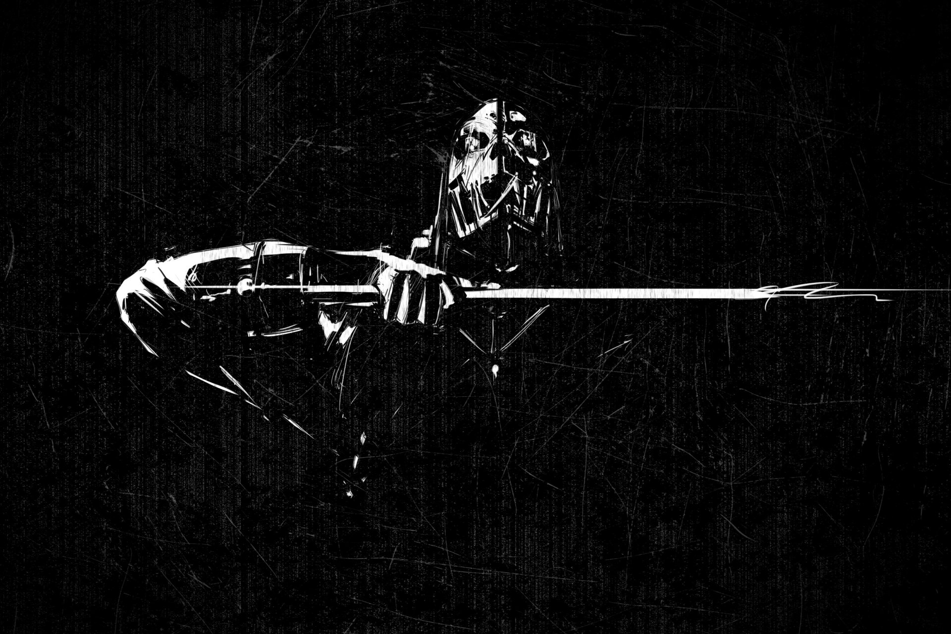 déshonoré corvo attano tueur fan art art rayures couteau