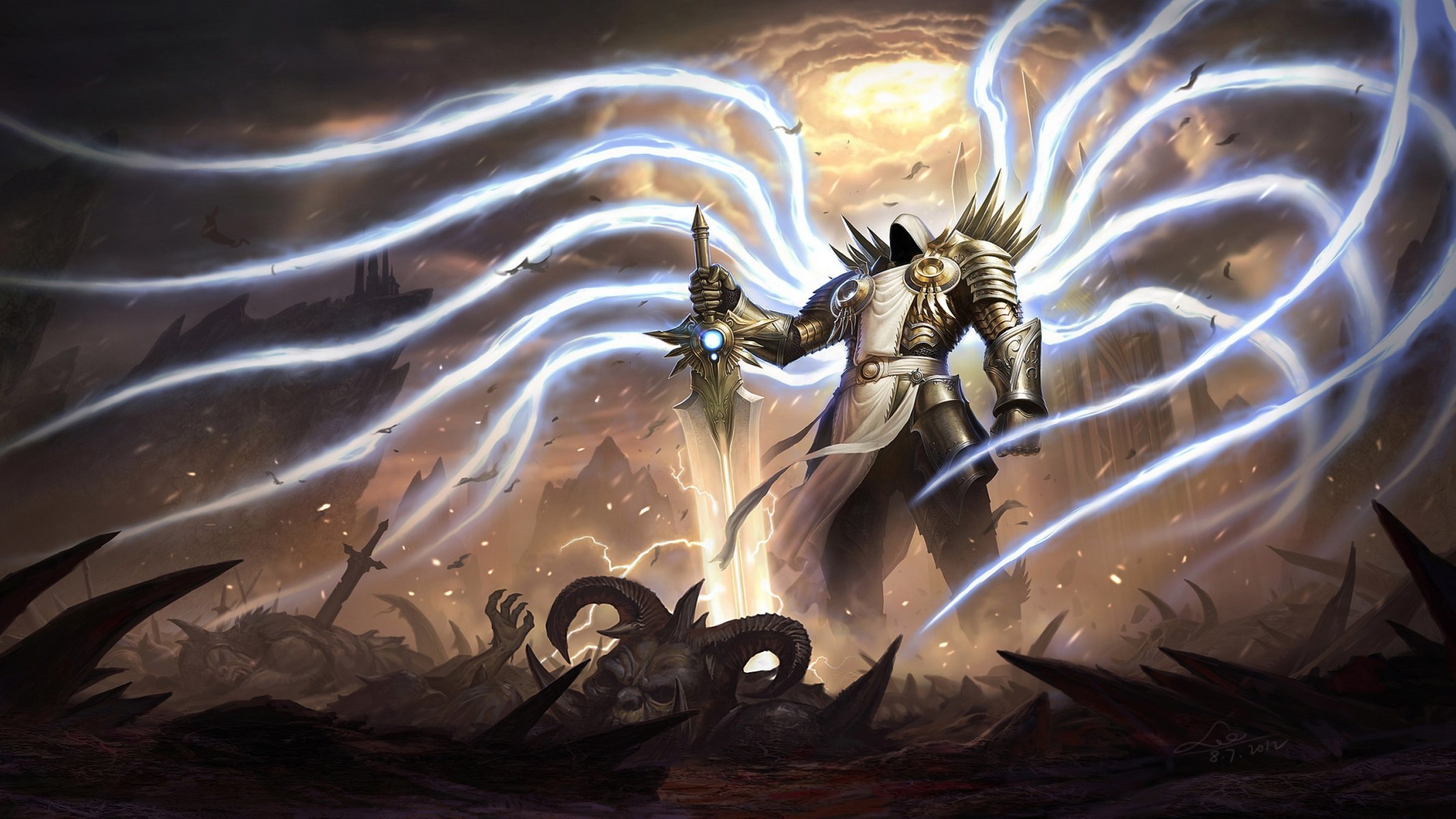 тираэль ангел мечь. воин tirael diablo