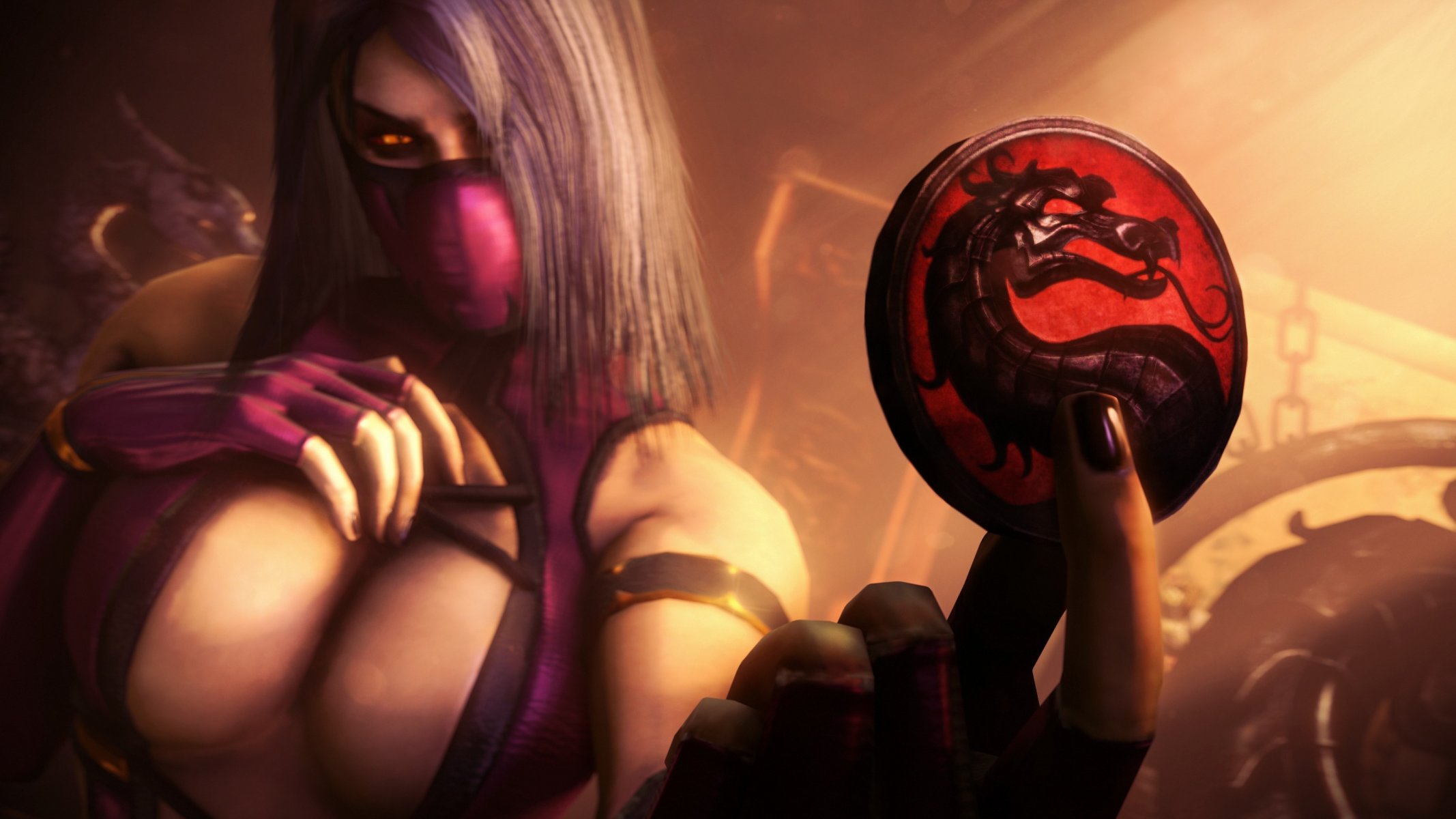 arte mortal kombat prova il tuo look mileena ragazza trucco magico moneta gettone drago