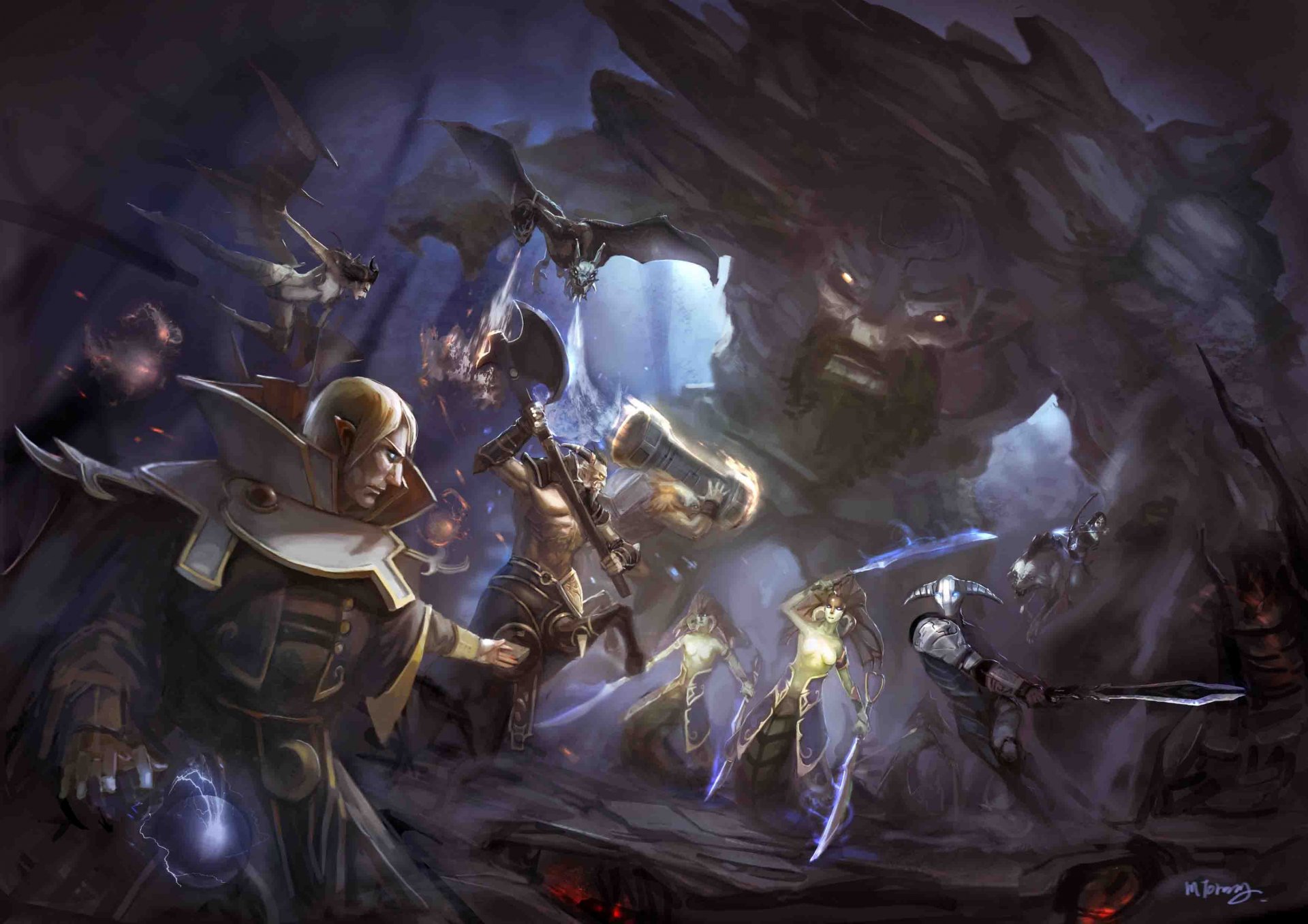 arte dota 2 batalla arma espada monstruo martillo demonios magia hacha hacha