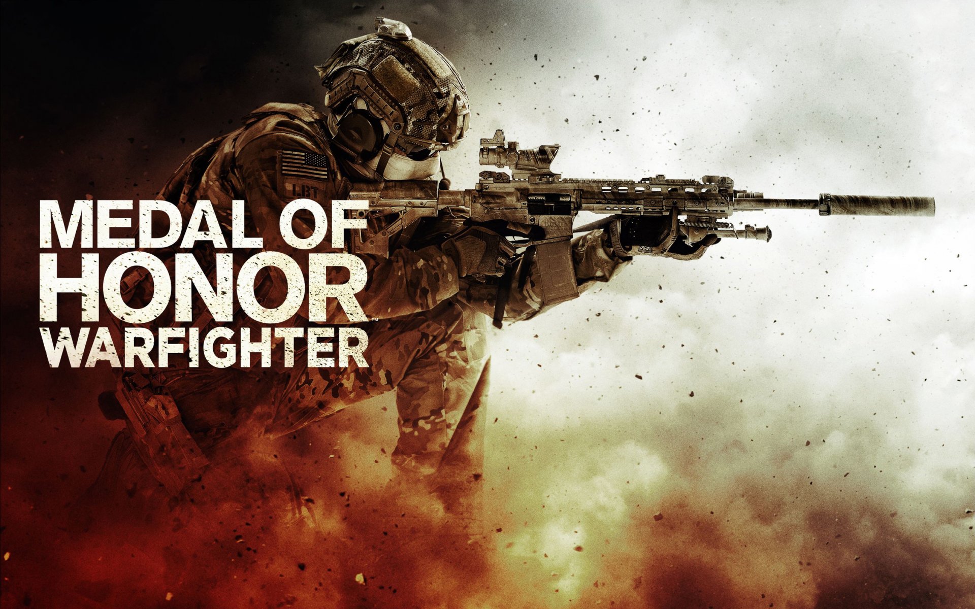 medal of honor: warfighter żołnierz pył broń karabin maszynowy kamizelka kuloodporna hełm dym odłamki