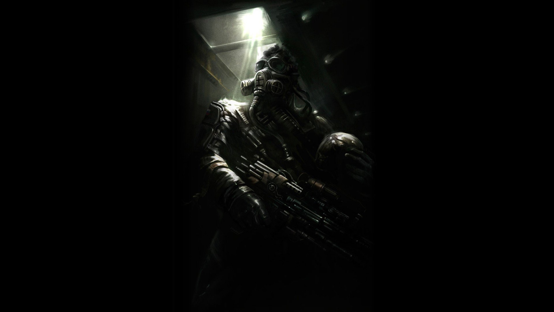 u-bahn : last light 4a games thq buche mann gasmaske überlebender u-bahn u-bahn 2033