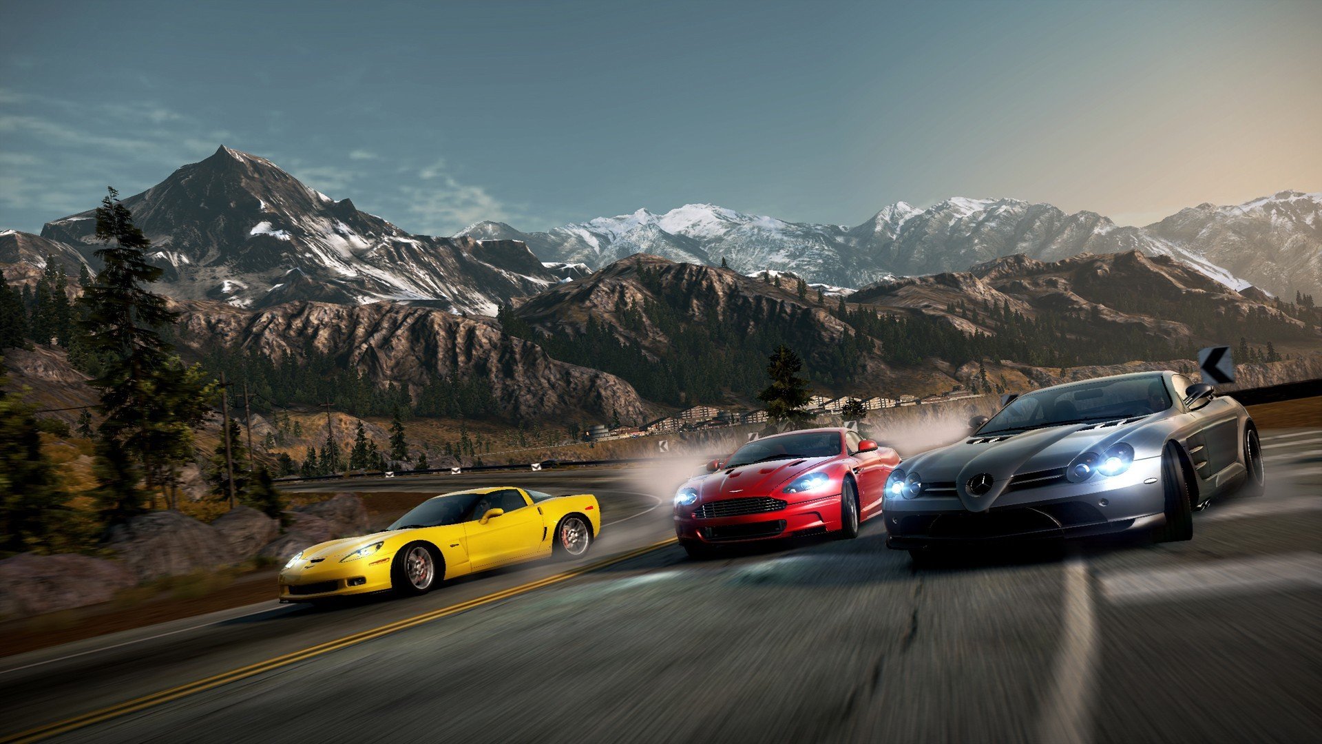 need for speed hot pursuit supercars race road rotation