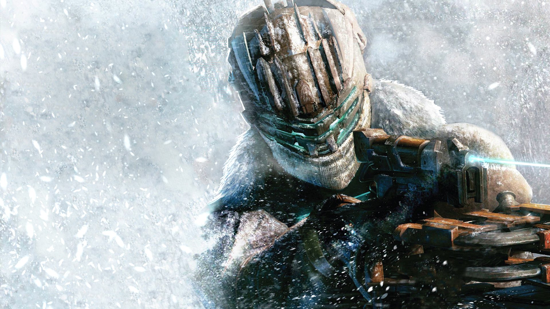 dead space 3 dead space 3 isaac clark isaac clark waffe cutter rüstung schnee tau volantis tau volanti
