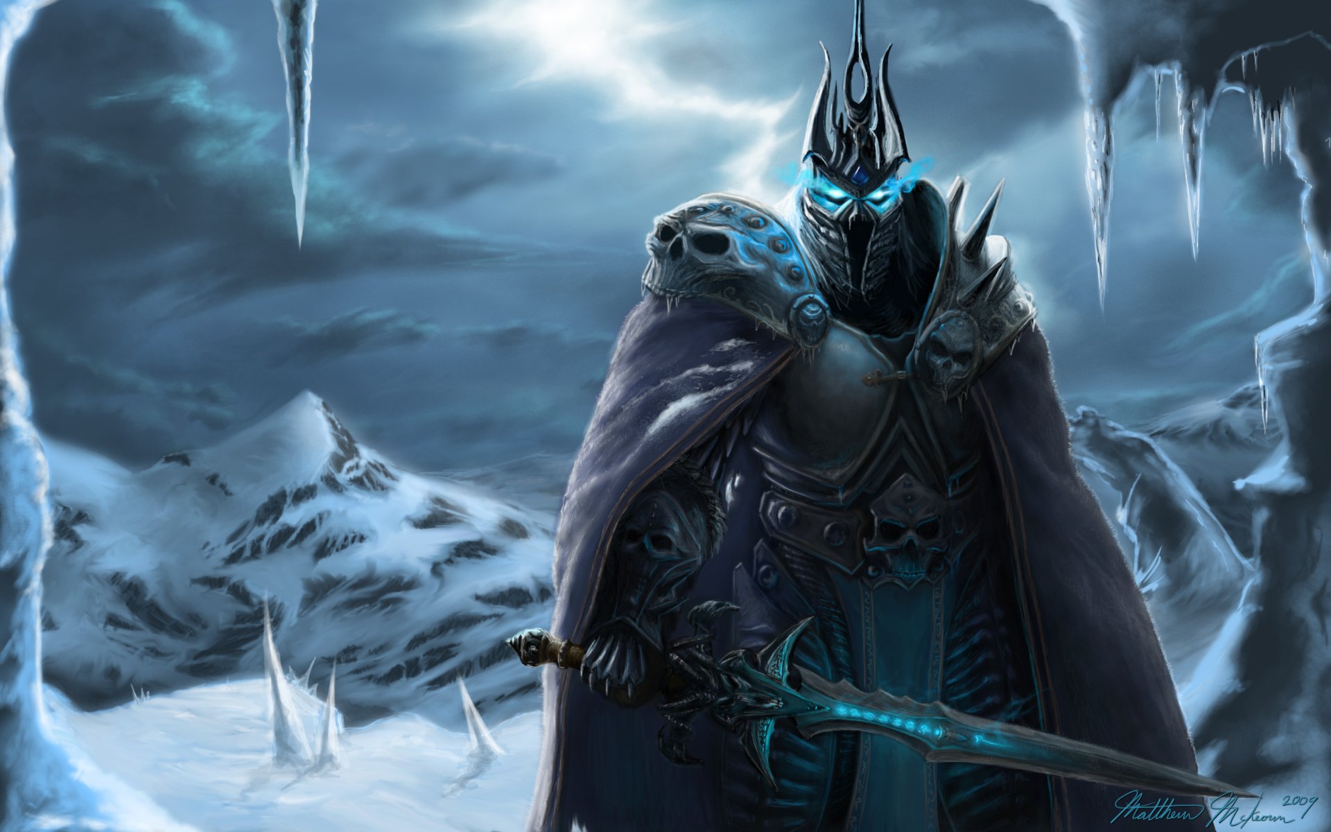 mondo di warcraft re dei lich re dei lich re dei morti principe caduto artes menethil arthas neve armatura spada