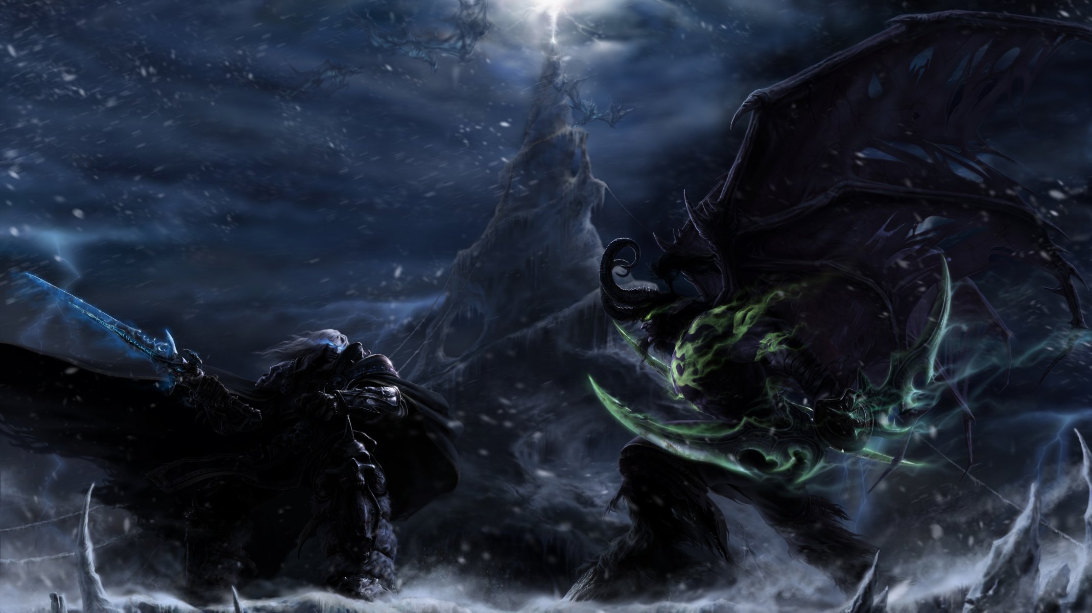 illidan kontra arthas w porównaniu walka walki warcraft iii 3 frozen throne smutek król lisz ostrza azzinota