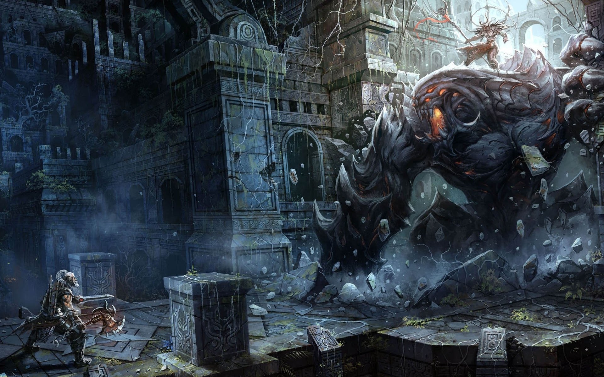 diablo метель темно фантазия rpg варвар воины оружие рисунки монстры chaoyuan сюй