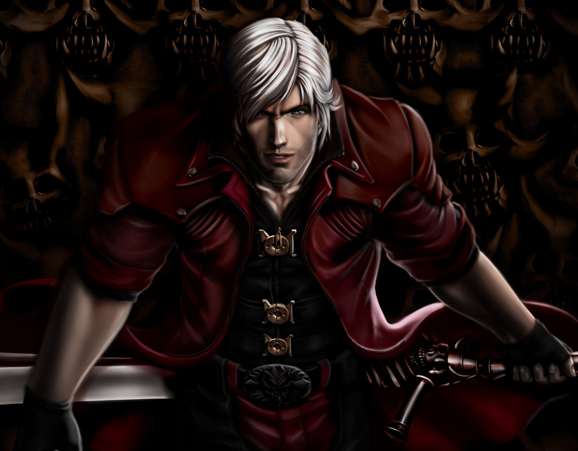 art devil may cry dante chłopak broń miecz
