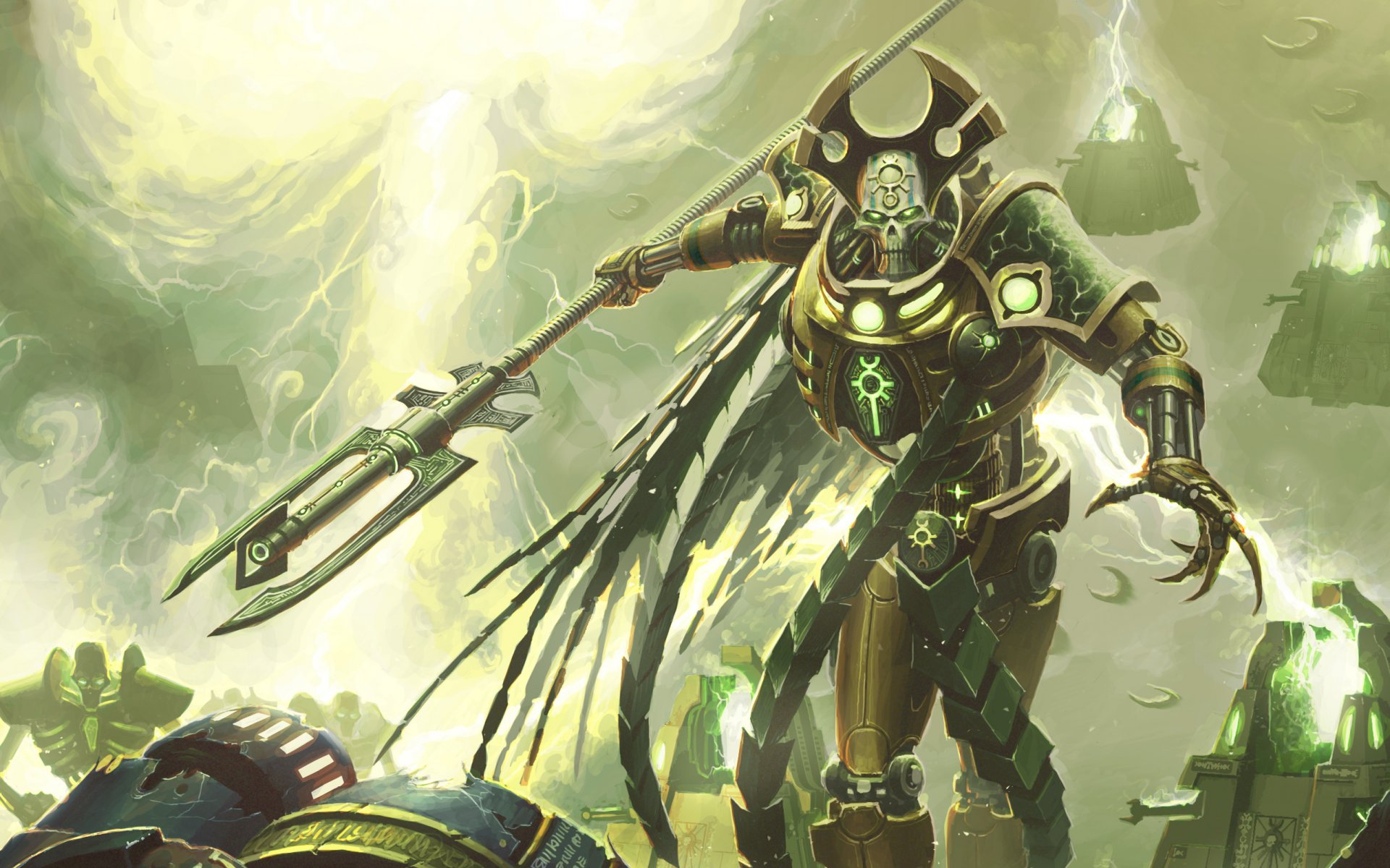 warhammer necron overlord arma armatura esplosione energia offensiva