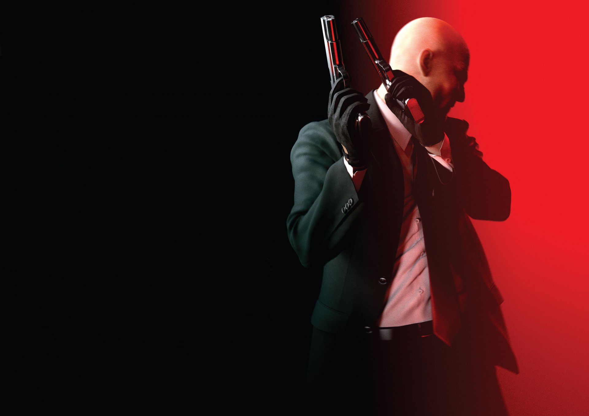 hitman : absolution auftragskiller agent 47 siebenundvierzig glatze handschuhe jacke waffe silverballer hemd io interactive square enix krawatte rot