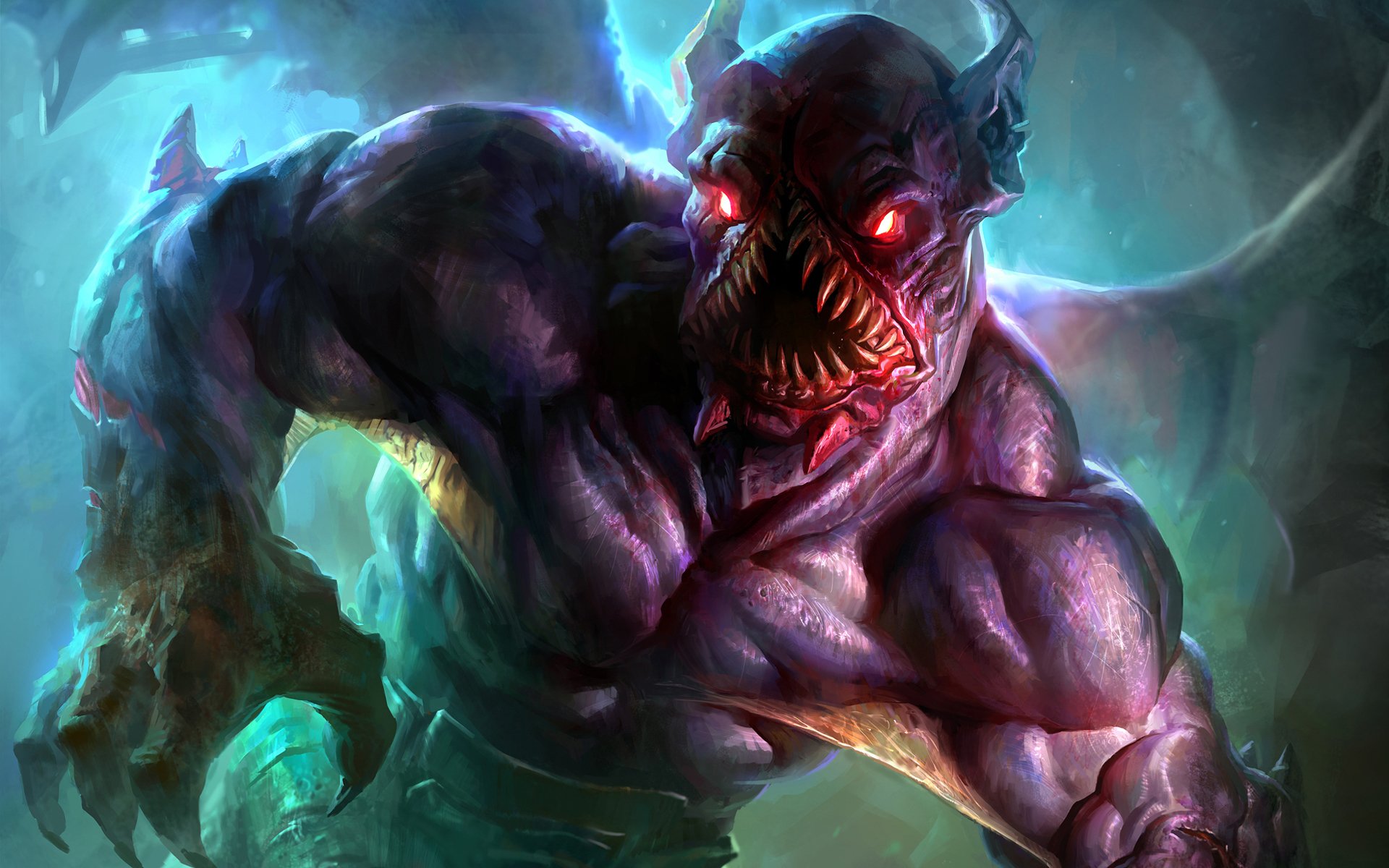 арт nighstalker dota 2 монстр пасть клыки