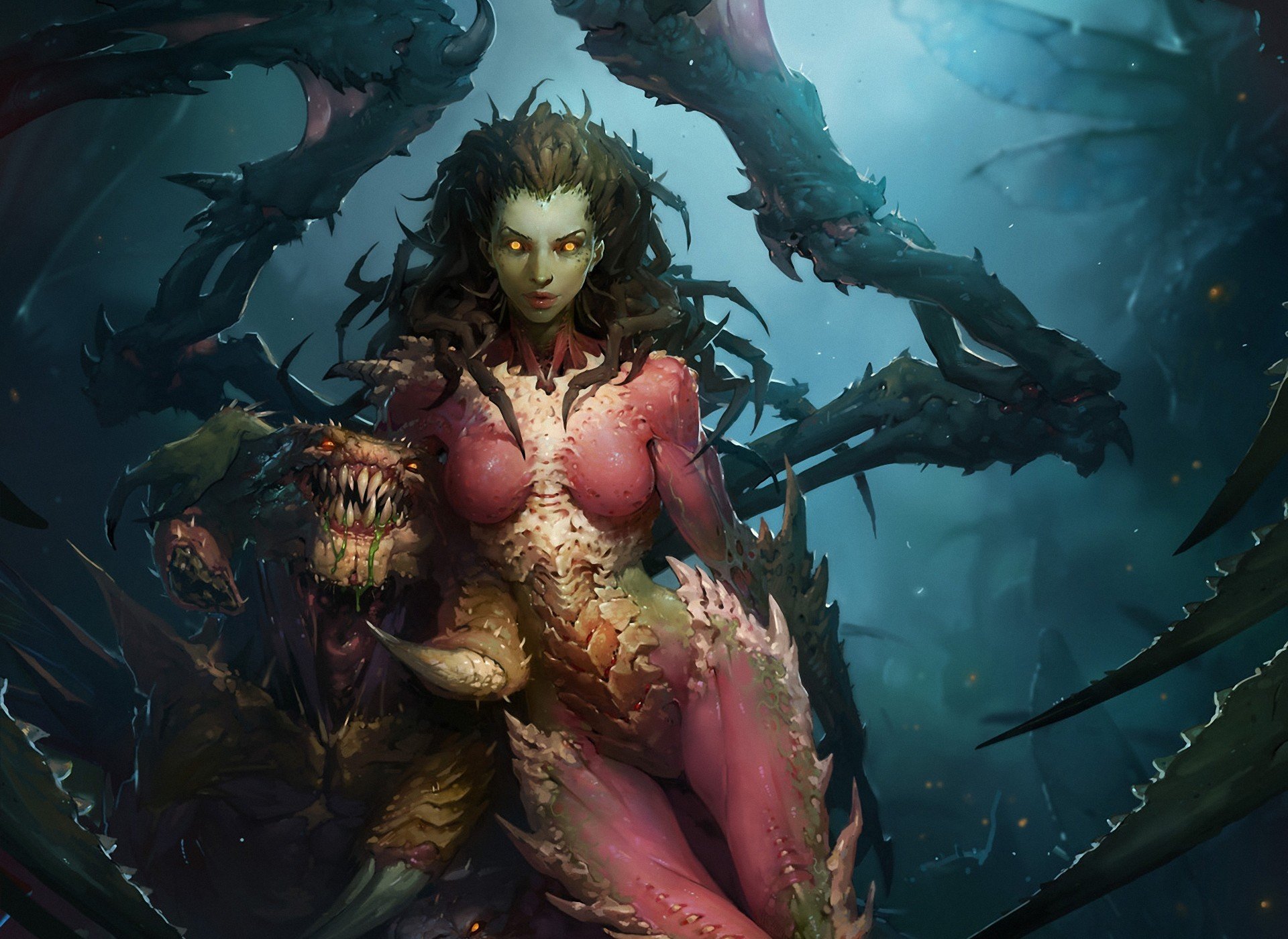 arte l. d. austin starcraft sarah kerrigan ragazza mostri ali