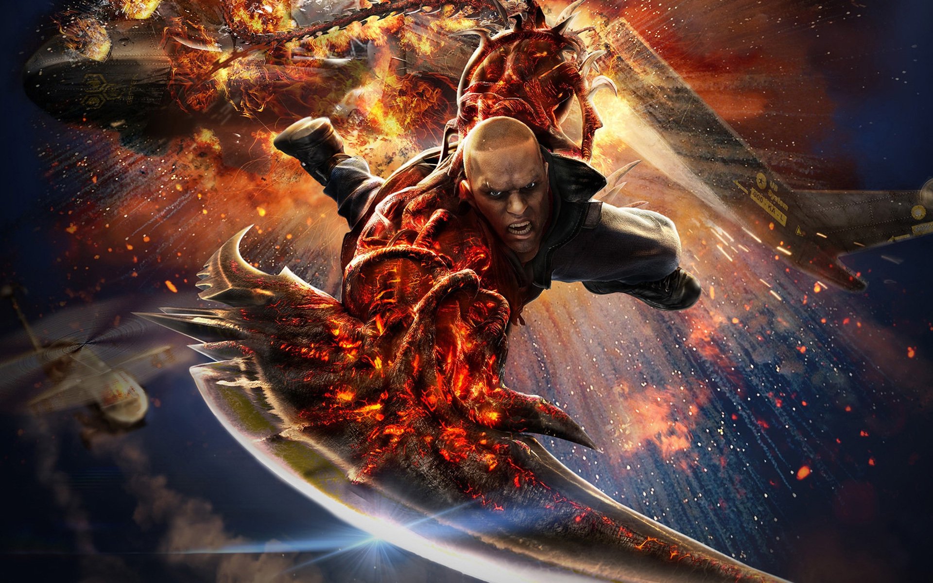 prototype 2 guy james heller mutant helicopters weapon explosion fire