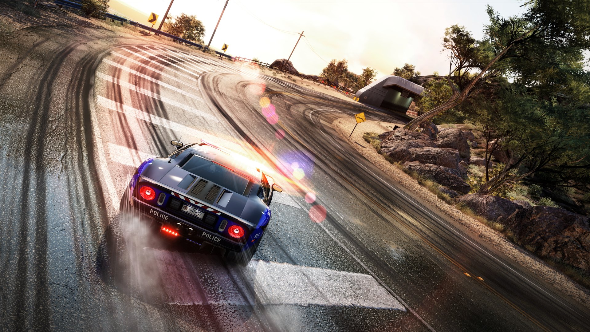 need for speed hot pursuit car tunnel track road