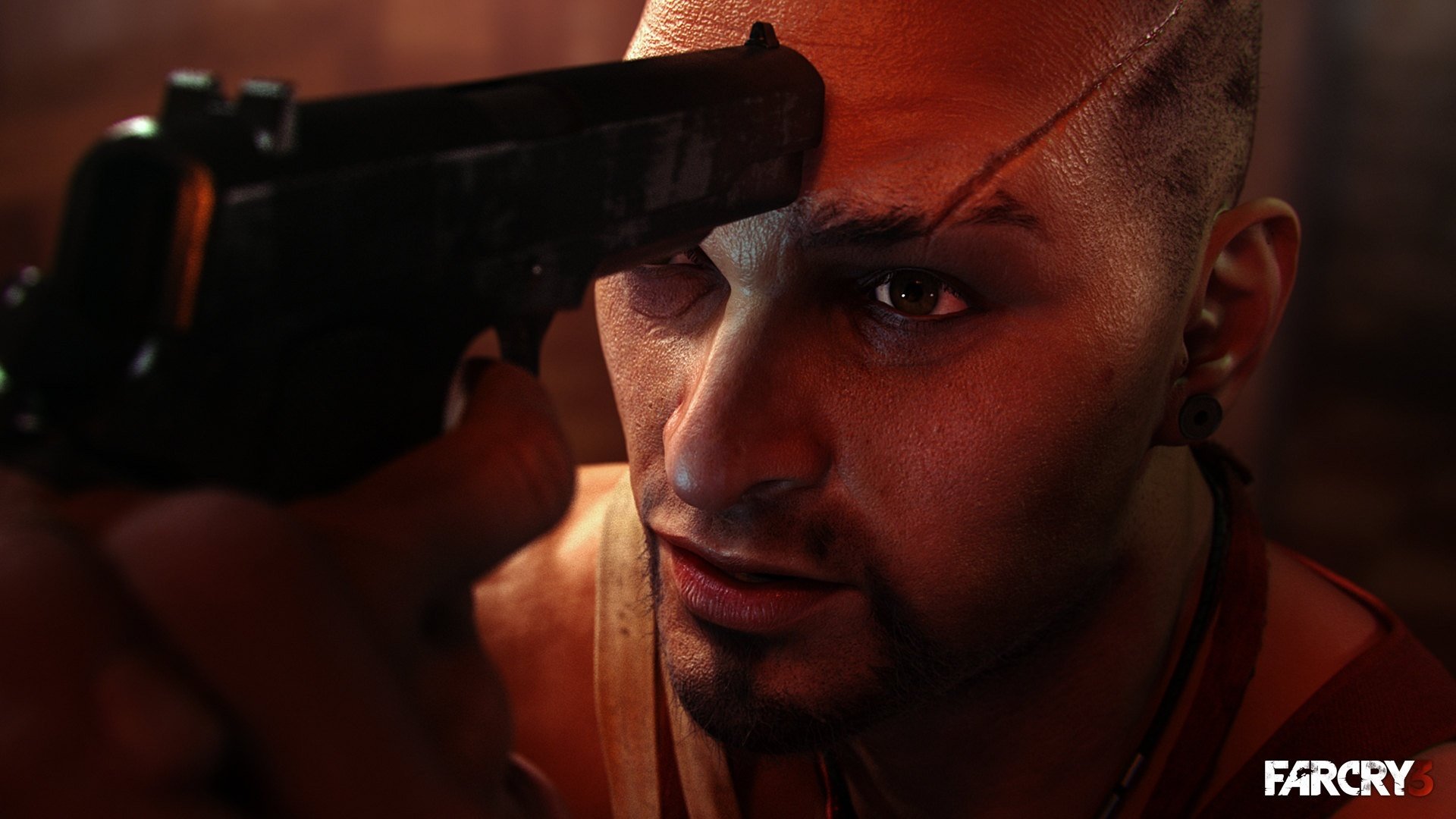far cry 3 vaas montenegro mirada cicatriz arma logotipo logotipo