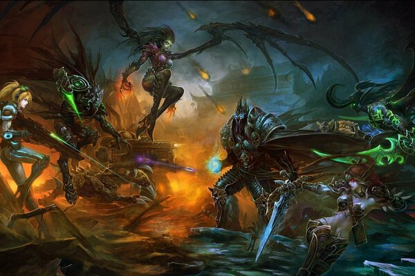 Sarah Kerrigan dans la bataille du feu