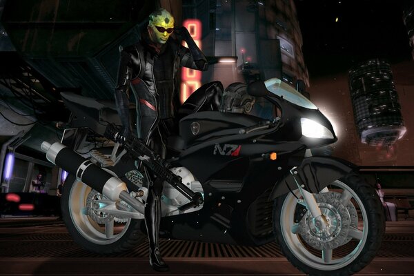 Ein Racer aus dem Spiel mass effect