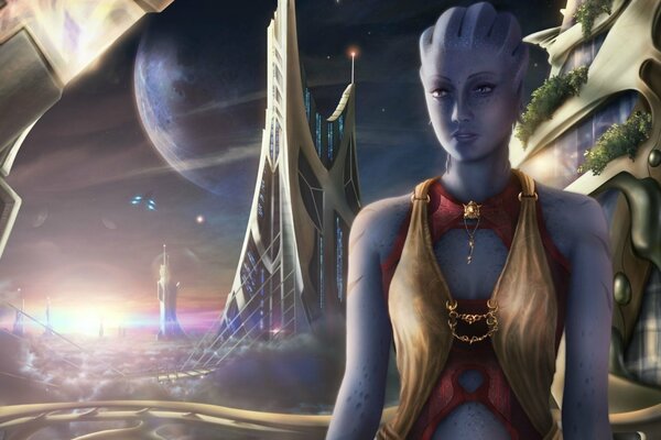 Лиара Т’Сони рода азари из mass effect