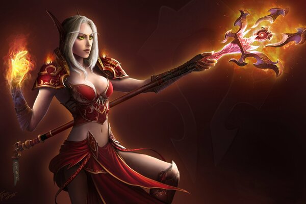 Elfe sanglant du monde de Warcraft art