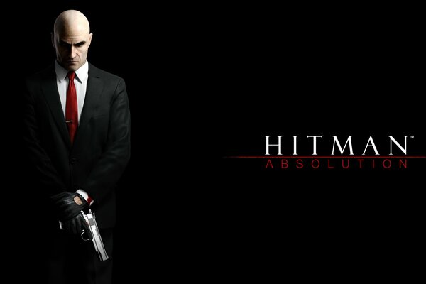 Hitman sur fond noir avec logo