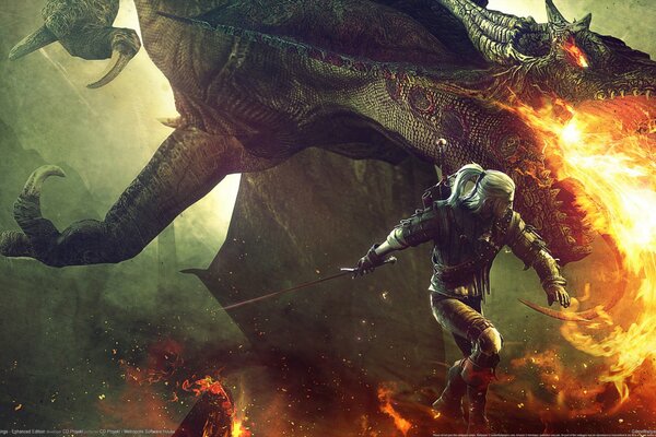 Battaglia con il drago. Il drago sputafuoco di The witcher 2
