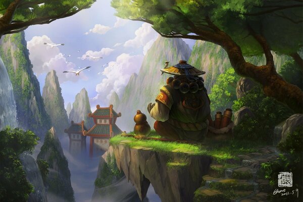 Arte, paisaje por el juego World of warcraft
