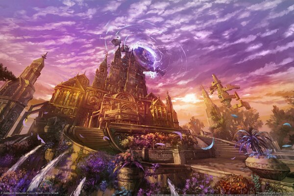 Красочный дворец из игры lineage 2