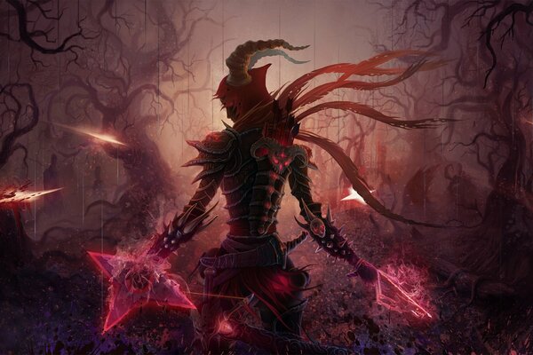 Арт diablo 3 демон в красном