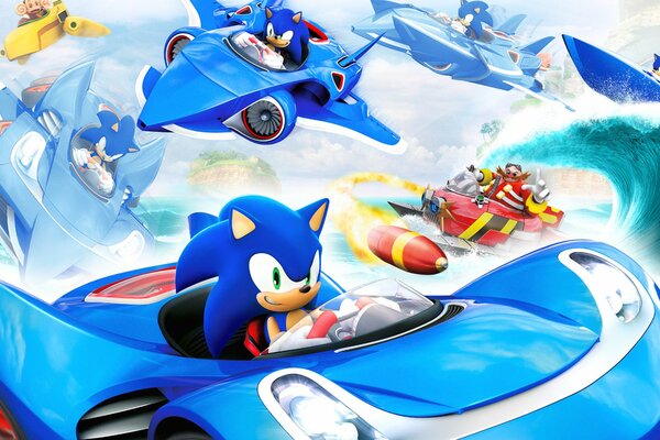 Sonic choisit un moyen de transport pour devenir lui-même-rapide et énergique