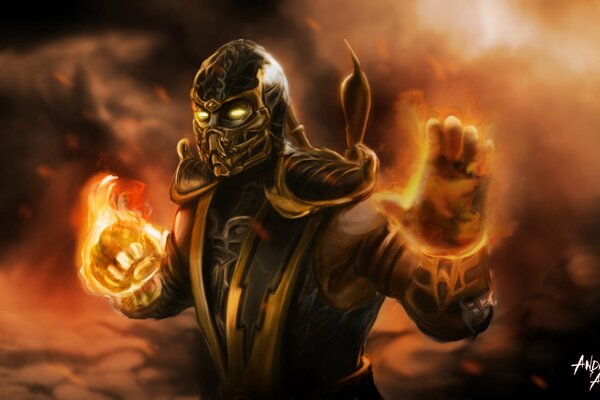 Lo scorpione di Mortal Kombat si prepara a colpire