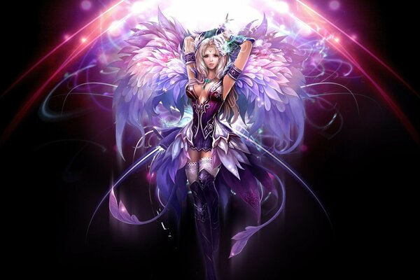 Fantasy girl on the desktop