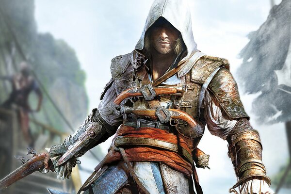 Film Assassins Creed 4. Flagge, Pistole, Pirat