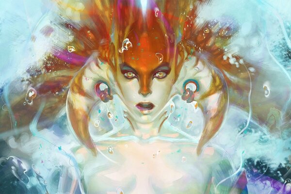 Art dal gioco Dota 2. Faccia di sirena
