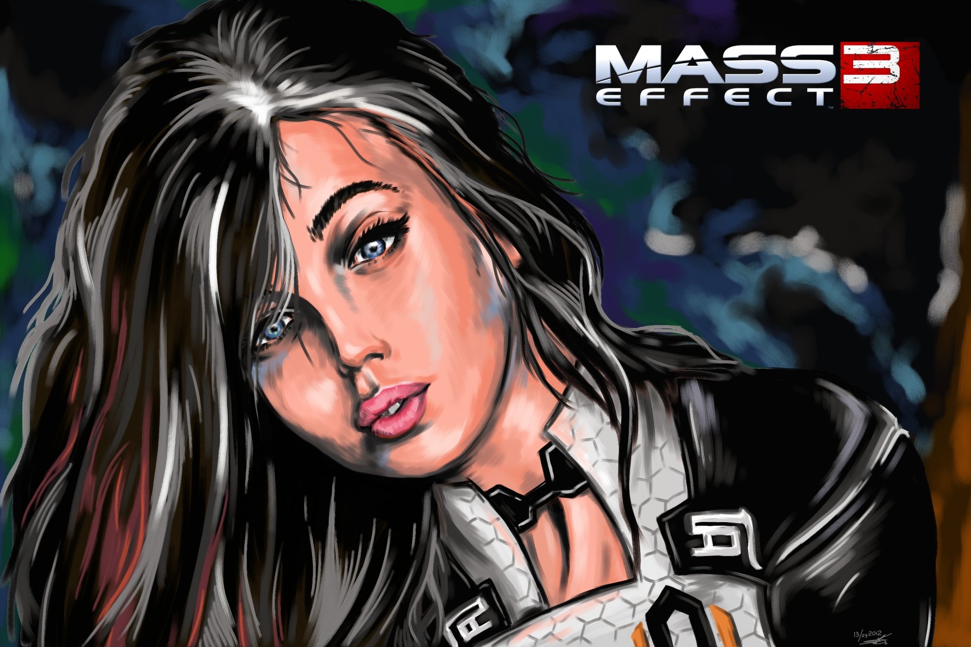 mass effect fan art darya konovalova miranda suit