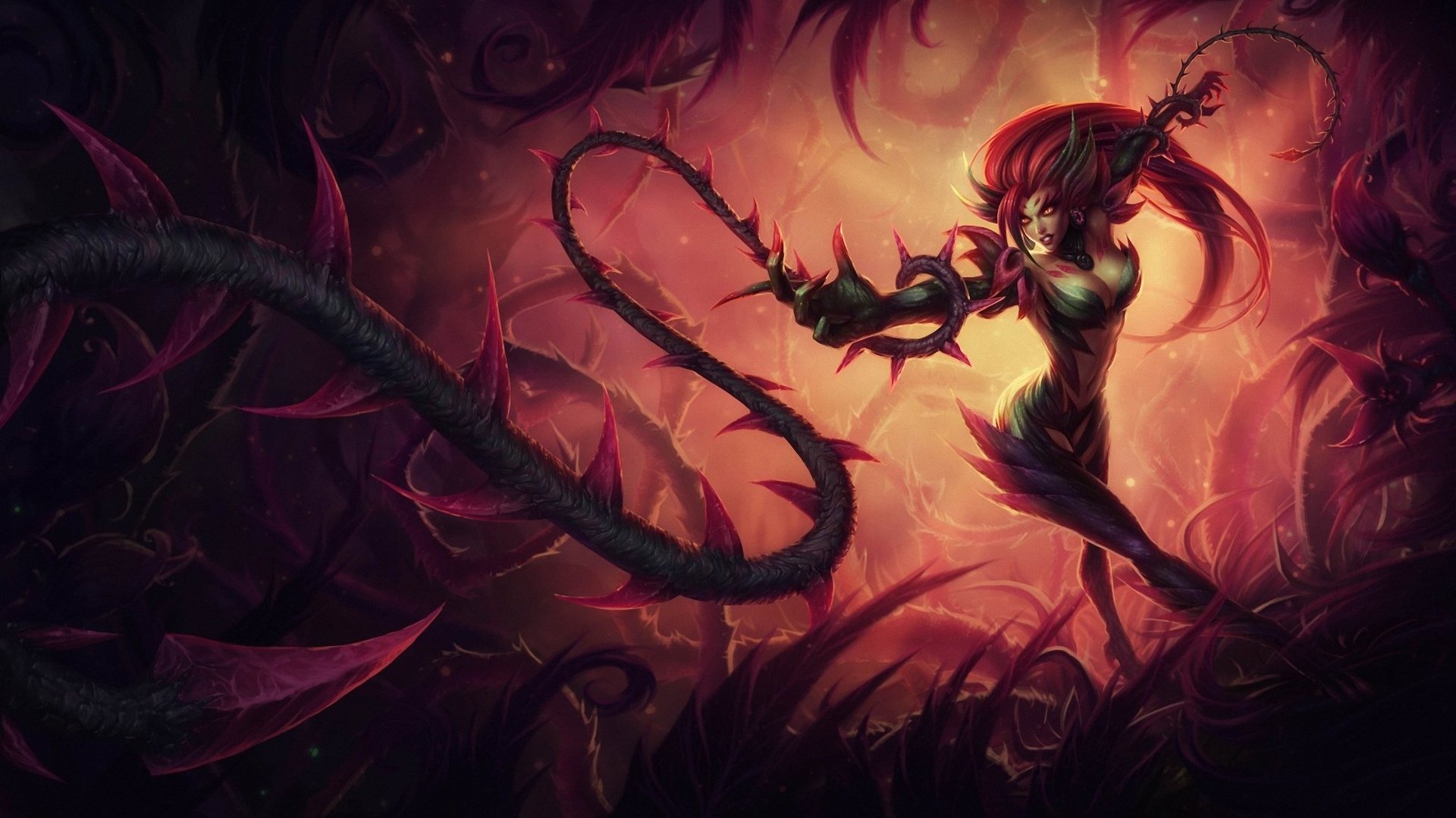 league of legends zyra girl creeper studs weapon